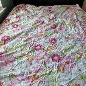 Pottery Barn Kids Twin Duvet "Hibiscus" Cotton Floral Girls Cotton‎ Bedspread